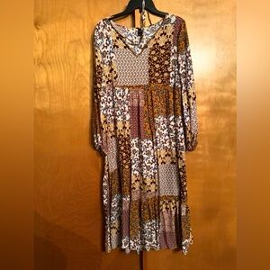 Bohemian Patchwork Maxi Dress